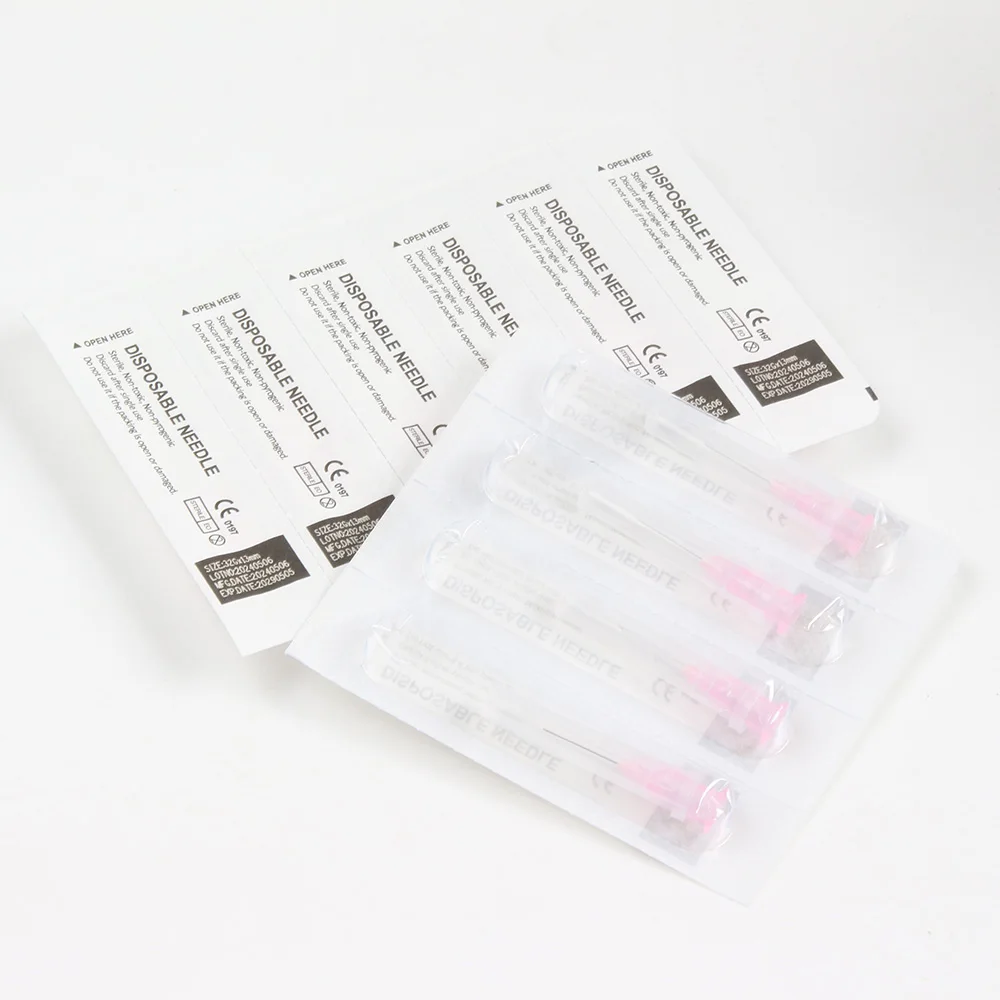 100 قطعة إبرة صغيرة غير مؤلمة جمال غير مؤلم متناهية الصغر 32 جرام * 4 مللي متر ، 32 جرام * 13 مللي متر محاقن إبر ميسو الكورية أدوات الجفن #4