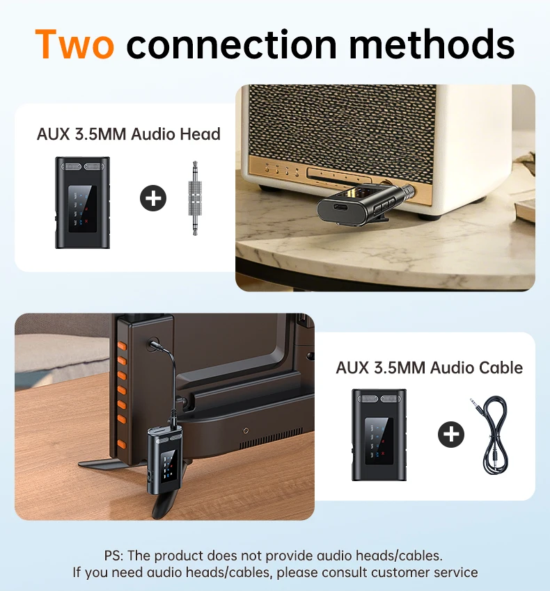 Bluetooth 6.0 2-in-1 Transceiver Wireless Adapter, 3.5mm Audio AUX Adapter, Dual Receiver and Dual Transmitter for Mobile Phone - view 5