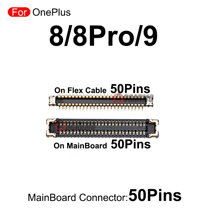 1Set For OnePlus 8 8Pro 8T 9 9R 9Pro 40/48/50 Pins Charging Port Connector Motherboard FPC Plug Main Board Flex Cable Connector