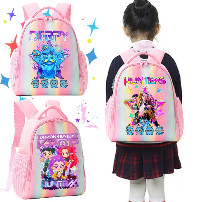 

Рюкзак Rainbow KPop для охотников на демонов, классический красочный рюкзак Chase, для детского сада, 3-5 лет