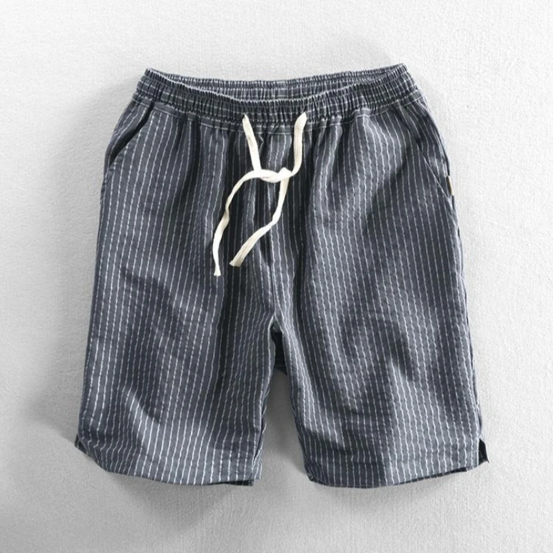 

Men's Cotton Linen Summer Shorts Oversized Loose Fit Breathable Sweat-Absorbent for Plus Size Big Tall Men Knee-Length