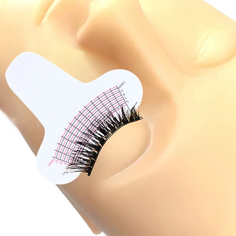 10-delige draagbare wimperlengte meetliniaal zacht plastic wenkbrauw make-up tool voor wimperverlenging groei