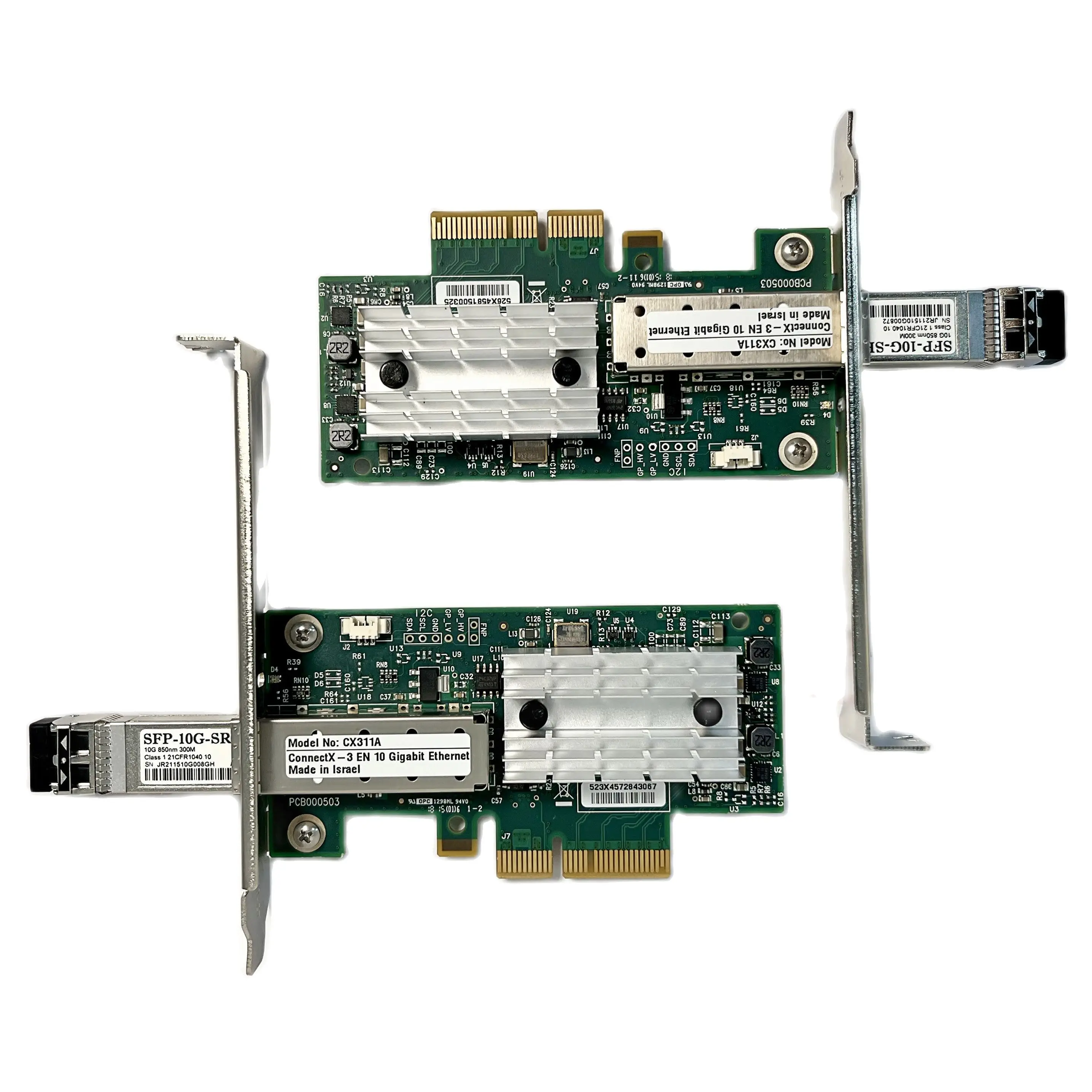 Mellanox ConnectX-3 CX311A MCX311A-XCAT EN 10G Ethernet SFP + PCIe NIC adattatore di rete LC ricetrasmettitore Patch Cord in fibra ottica