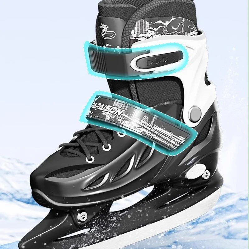 Adjustable Size 26-44 Figure Ice Skating Shoes Professional Skates Kids Adults Outdoor Skiing Skating Sneakers Ice Blade Shoes