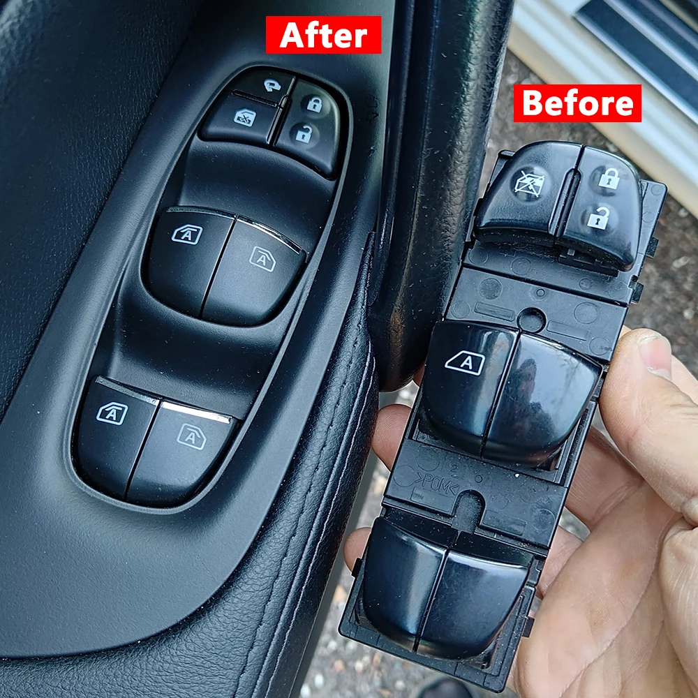 

Выключатель окна автомобиля, главный стеклоподъемник, кнопка доводчика для Nissan Leaf X-trail T32 Qashaqai J11 Serena C26 C27 Rogue Teana navara