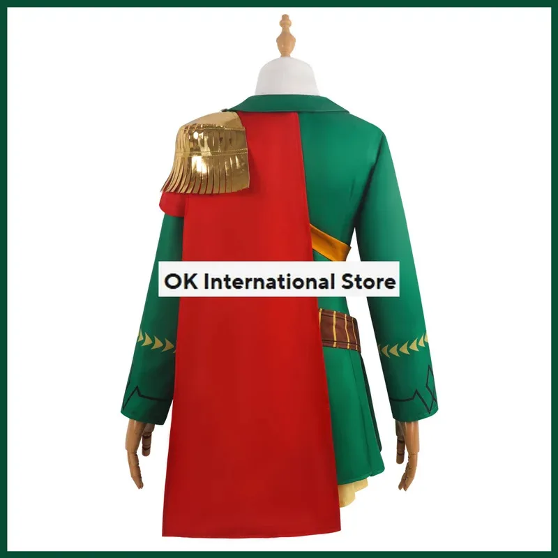 Juego CyAnime Umamusume: Pretty Derby Symboli Rudolf, disfraz de Cosplay, peluca de rey, uniforme militar verde, traje de Halloween Kawaii para mujer