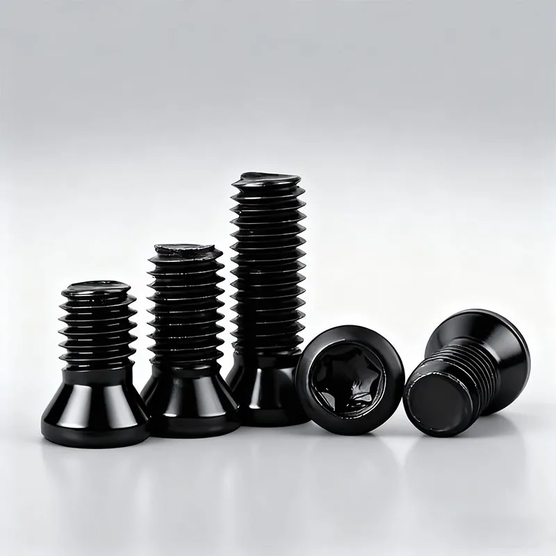 12,9 Stahl M2 M2,5 M3 M3,5 M4 M5 schwarze Torx-Schrauben für ersetzt Hartmetalleinsatzfräser CNC-Drehwerkzeug – Detail 4
