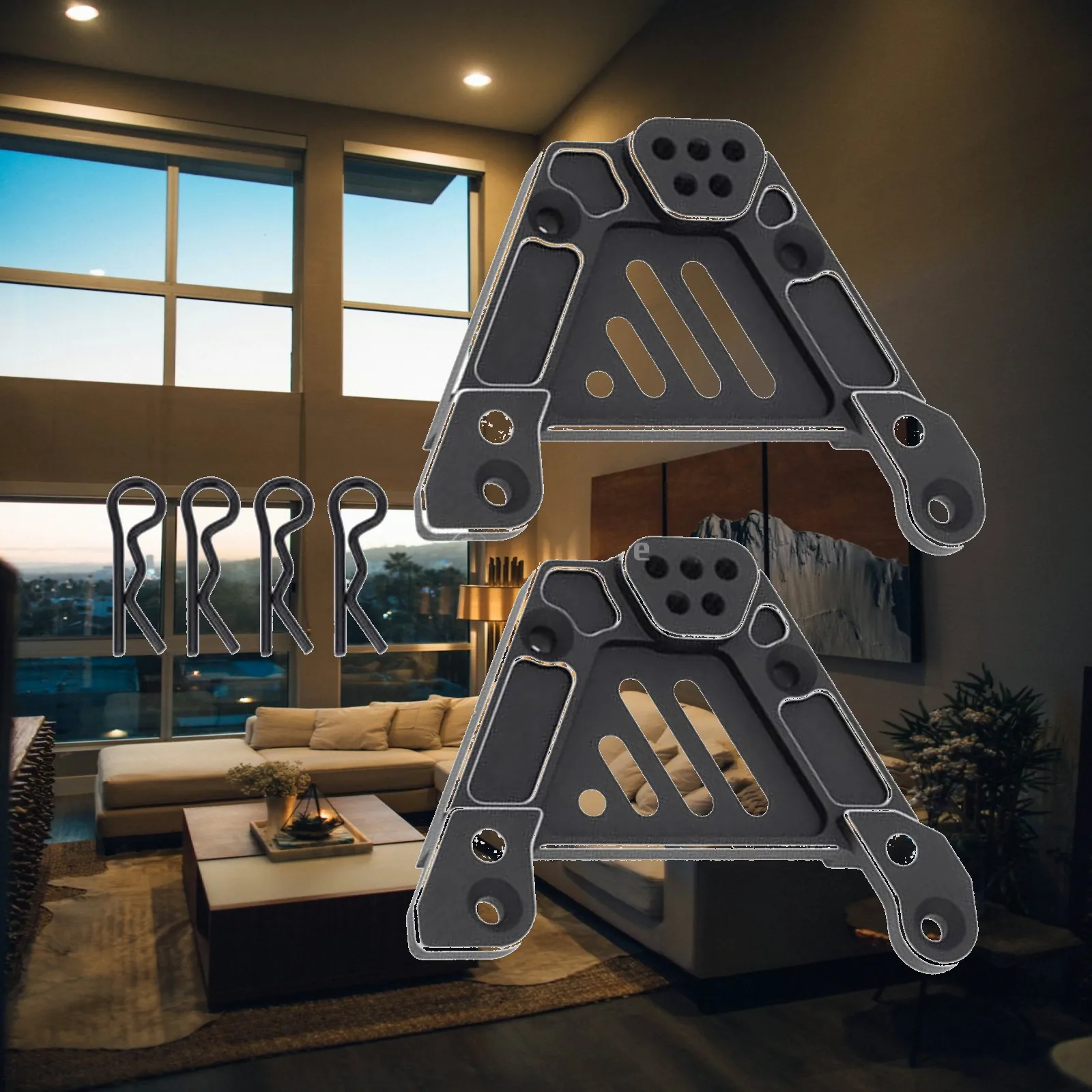 2 Pieces Metal Shock Towers Brackets for Axial SCX6 diy RC Car Vehicles