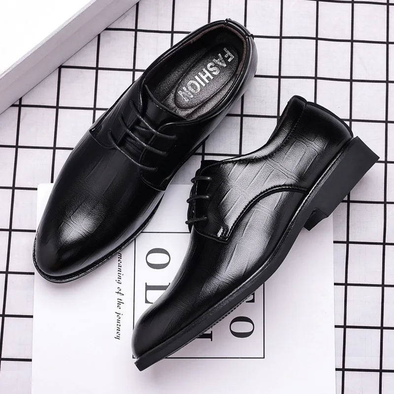 Zapatos de vestir de cuero para hombre, calzado Formal, Social, informal, de negocios, con punta puntiaguda, de diseñador, para fiesta de lujo