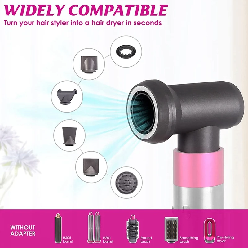 Professional Concentrator And Adapter Part For Dyson Airwrap Styler, For Curling Iron Converting To Hair Dryer