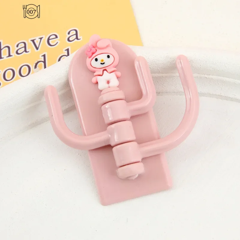 1pc Cute Wall Hooks KeyHolder Door HangingPlastic Self Adhesive WallHanger Cartoon AnimalsHook For Kids Room HomeDecor