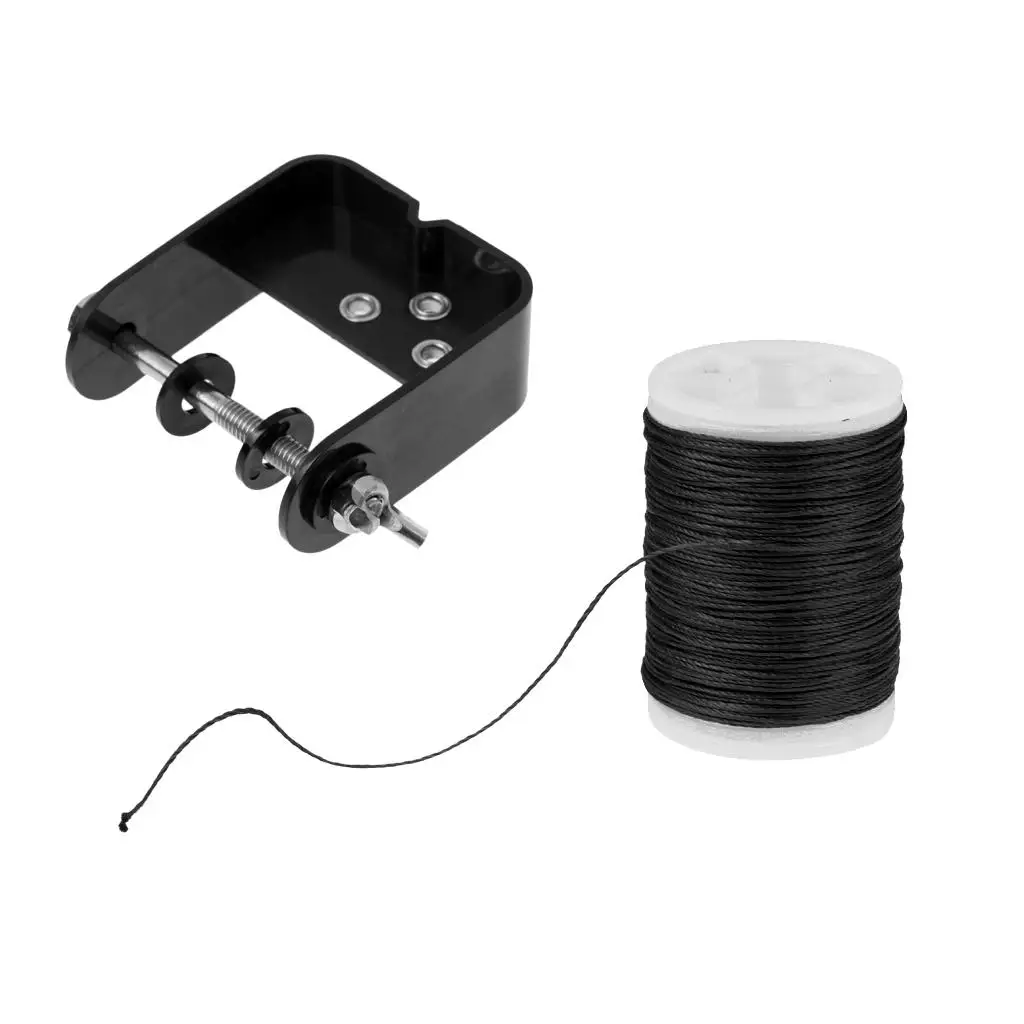 Bowstring Material with Serving Thread and String Serving Tool Aluminum Alloy Jig for Archery Bow Maintenance