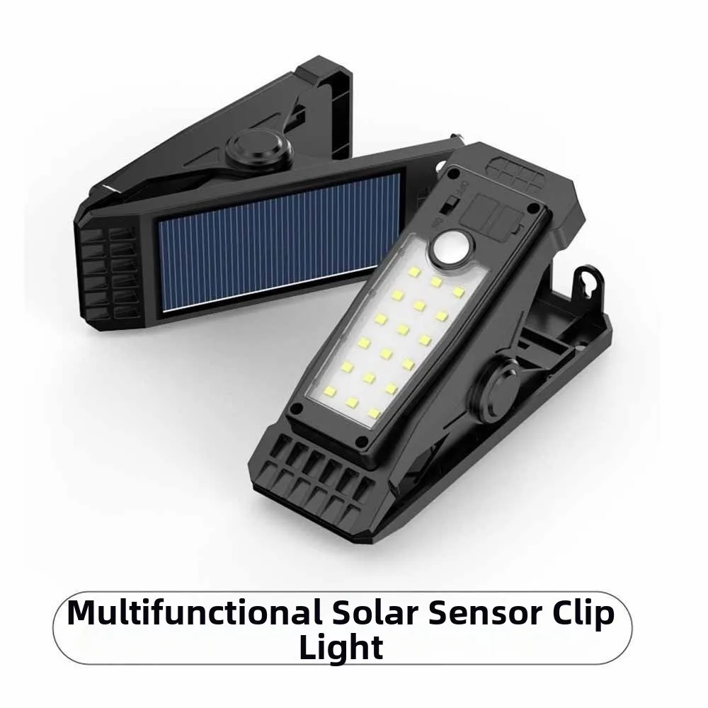 

Portable Clip On Solar Clip-on Lamp Smart Sensor 3 Modes Garden Wall Light Waterproof Solar Powered Solar Fence Light Yard