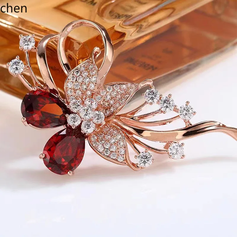 

new floral brooch - premium suit & dress corsage, minimalist plant pin, coat & sweater accessory