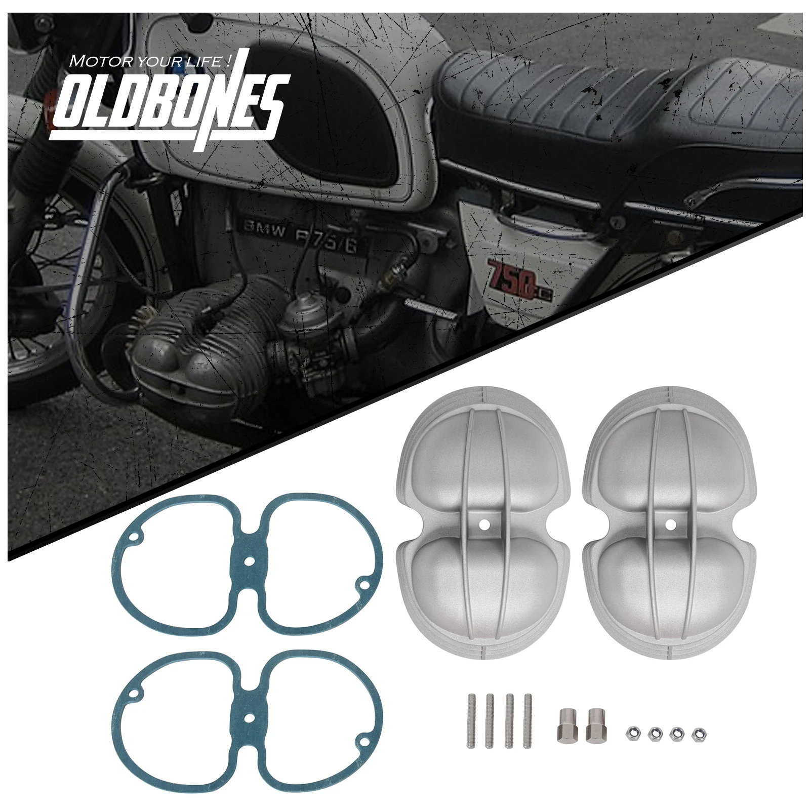 Cafe Racer R Serie For BMW R60 R65 Valve Cover Cylinder Head Cover Aluminum Alloy Motorcycle Engine Cover Protection Not colored