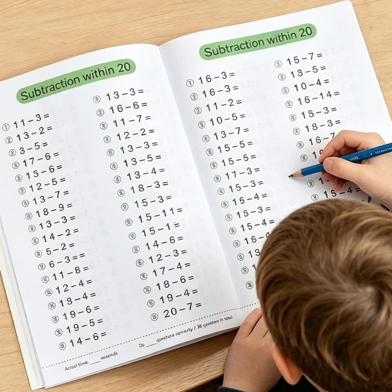 Mathematics Addition and Subtraction Practice Book, Oral Calculation Cards for Addition and Subtraction Within 10~100, to Improve Basic Calculations, Logical Thinking, and Concentration, Suitable as an Educational Aid for Home and Classroom Learning, Holiday and Birthday Gifts.