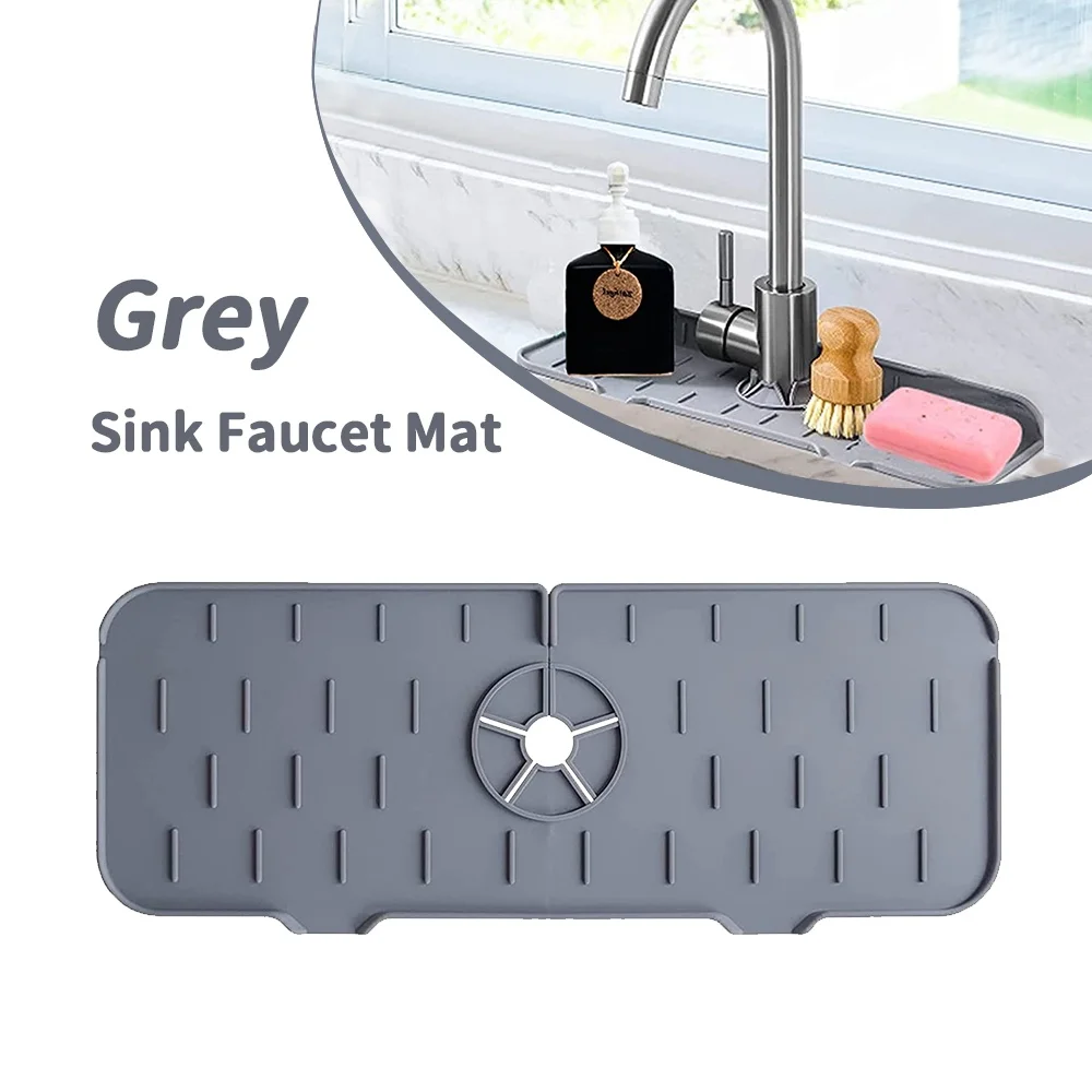 1/2/3PCS Silicone Drain Pad Kitchen Faucet Mat Sponge Rack Kitchen Drainage Waterstop Sink Splash Guard Bathroom Accessories