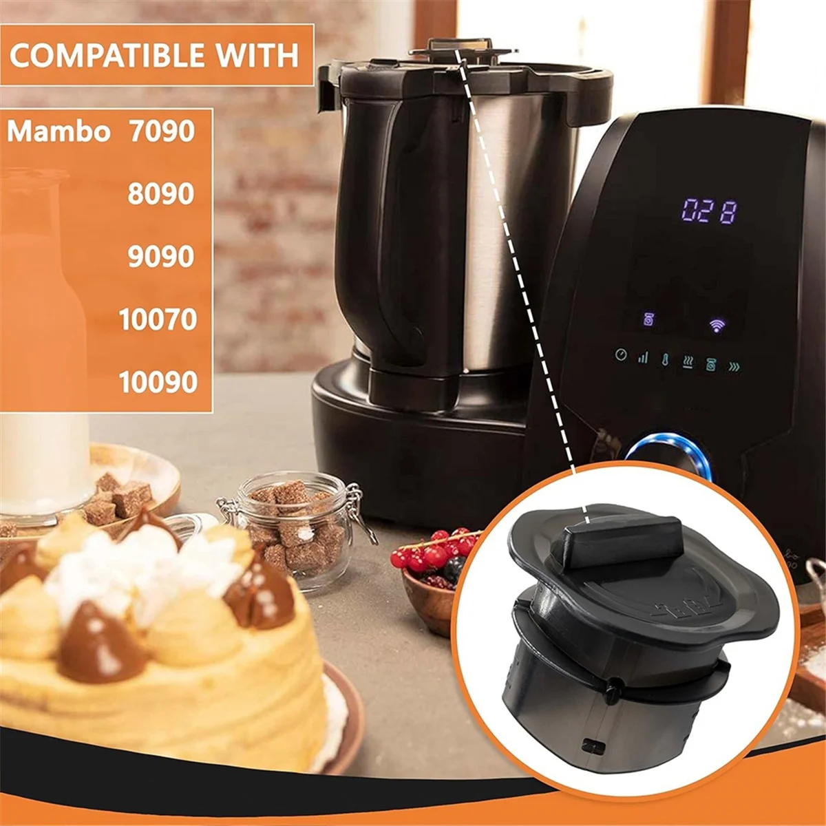 كوب قياس A04R لموديلات Cecotec Mambo 6090، 8090، 8590، 7090، 9090، 9590، 10070، 10090، 12090 Habana