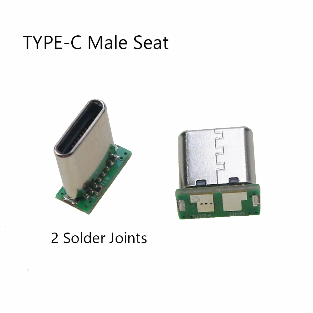 1PCS  Type C Vertical Patch Board Male Seat 16pin 4 /2Welding Wire Data Band PCB USB Board Male Head 16P Usb C Connector