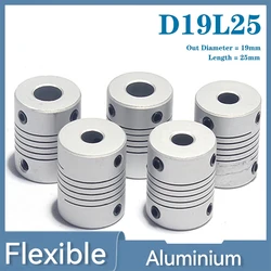 D19L25 Aluminium CNC Stepper Motor Flexible Jaw Shaft Coupling 3mm 4mm 5mm 6mm 6.35mm 8mm 10mm Encoders Engraving Machine