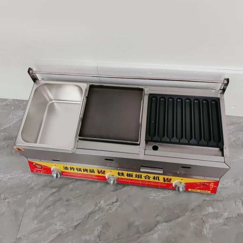 About Industrial Stainless Steel Fryer, Gas Flat Heating Plate, and Sausage Machine for Cooking