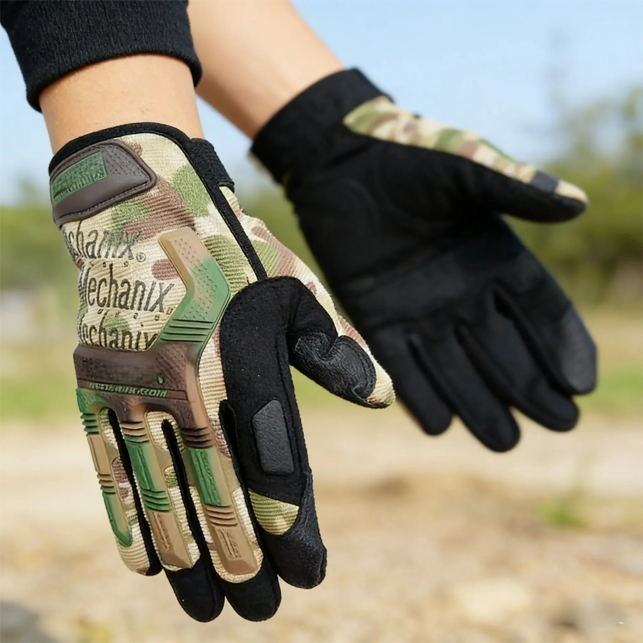 2026 New Outdoor Full-Finger Tactical Gloves Touchscreen Anti-Slip Impact Protection Cycling Work Hunting Training Gloves
