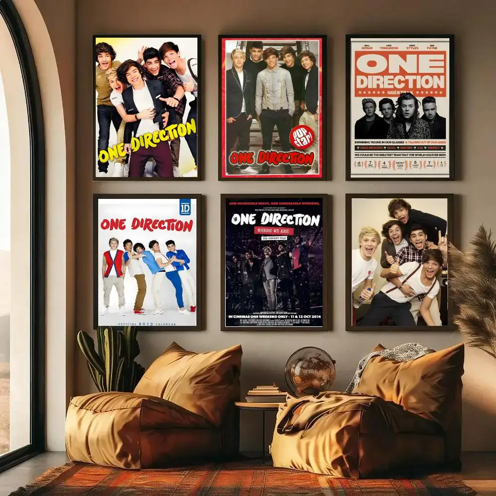 Classic Music O-One Band D-Directions Poster Self-adhesive Art Waterproof Paper Sticker Coffee House Wall Decor