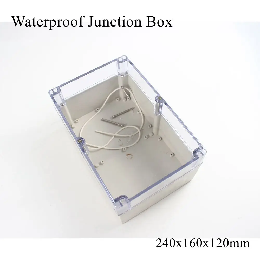 

240x160x120mm Junction Box Clear Transparent Cover IP65 ABS PC Waterproof Plastic Enclosure Box Project Instrument Case Outdoor