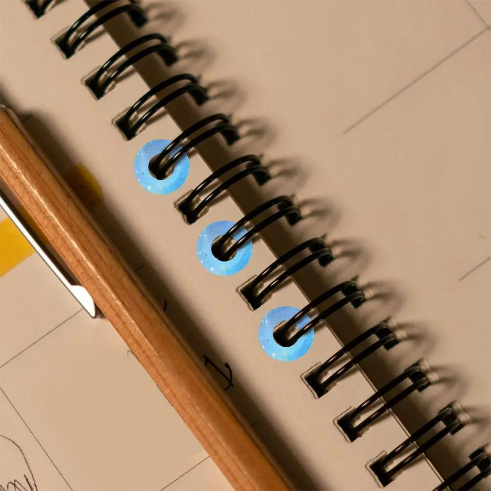 12 ورقة ملصقات واقية فضفاضة ورقة لكمات الورق تعزيز ثقب لكمة حامي تسميات مقاومة للتمزق