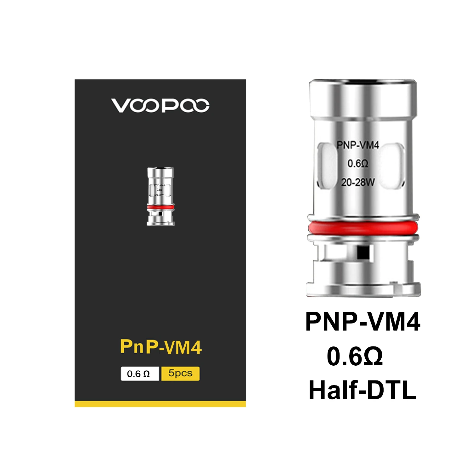 

Официальная катушка VOOPOO PnP VM4 0.6ohm 20-28 Вт для VOOPOO Drag X S Argus Pro Argus Air Vinci X 2 Pod Mod Vape Kit электронная сигарета