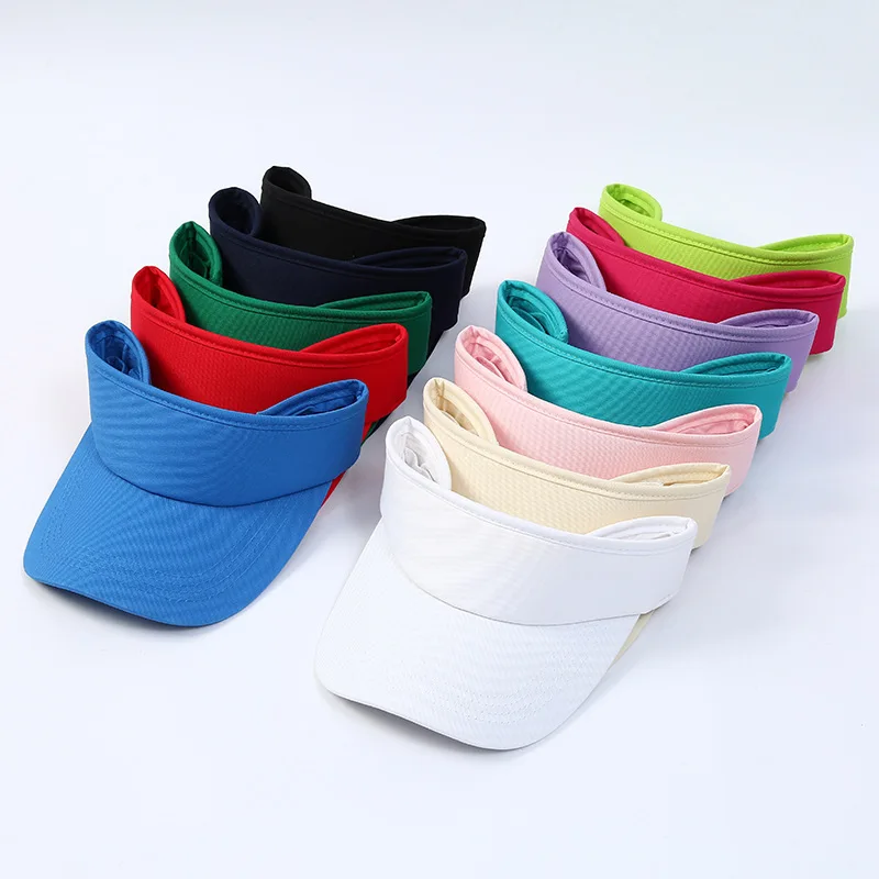 ฤดูร้อนกีฬากลางแจ้งหมวกเทนนิสคู่ที่ว่างเปล่า UV Protection Sun หมวก topless เบสบอลหมวกกีฬาหมวก Visor travel