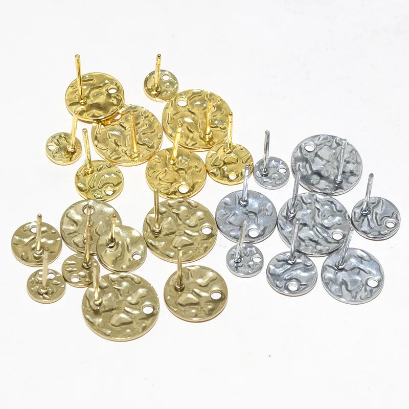 20pcs 6-12mm Stainless Steel Earring Studs Pins Craft Findings for Stud Earrings DIY Jewelry Making Accessories Findings image 5
