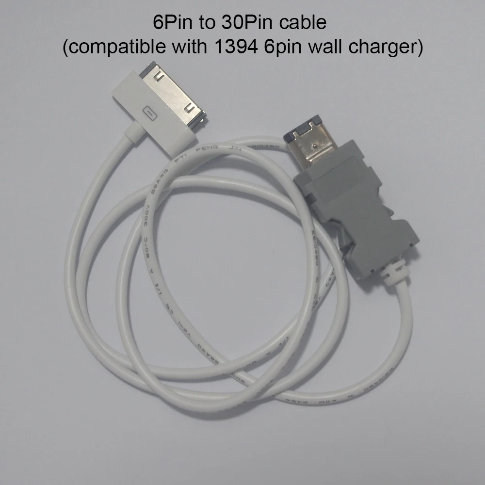 For iPod 3rd 4Th Photo 12V 0.67A 1394 USB adapter charging cable replace for wall charger + 6Pin cable kit