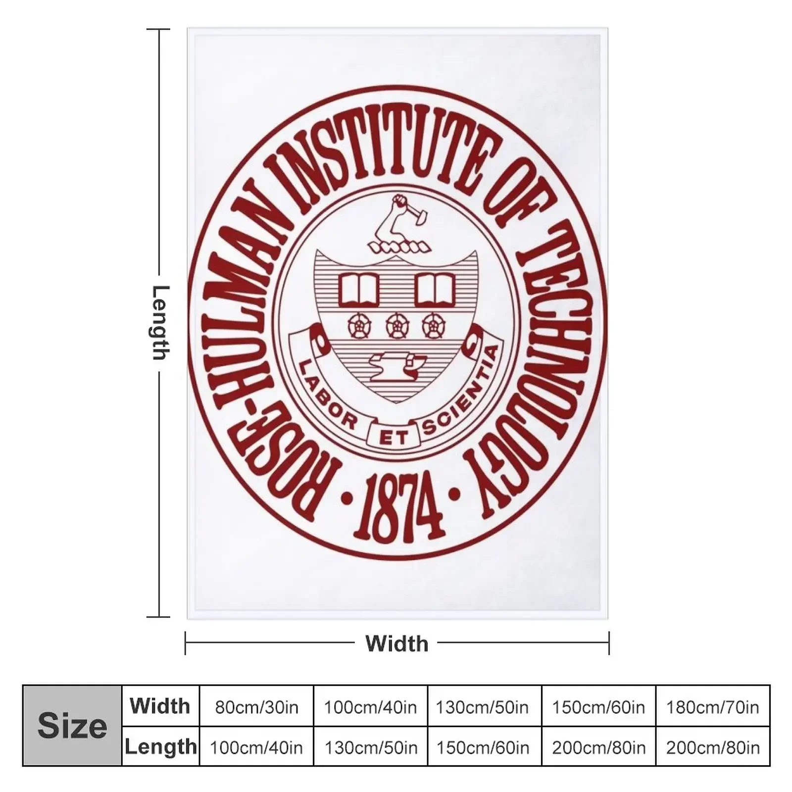 Rose Hulman Institute of Technology College Throw Blanket for winter Loose Blankets