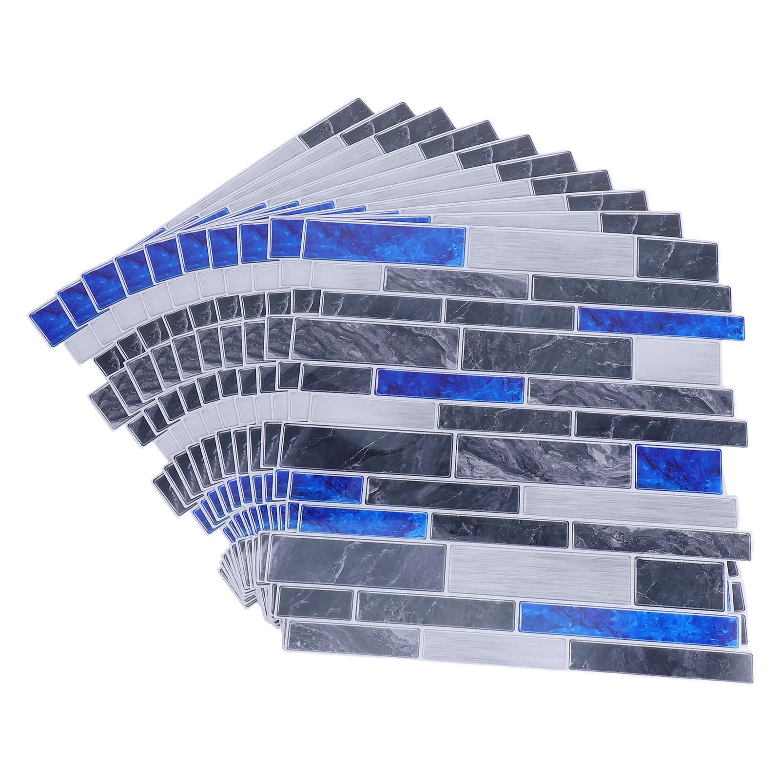 

10Pcs Waterproof Marble Wall Stickers Self Adhesive Tile for Kitchen Bathroom Peel Stick Tile Backsplash PVC Decals