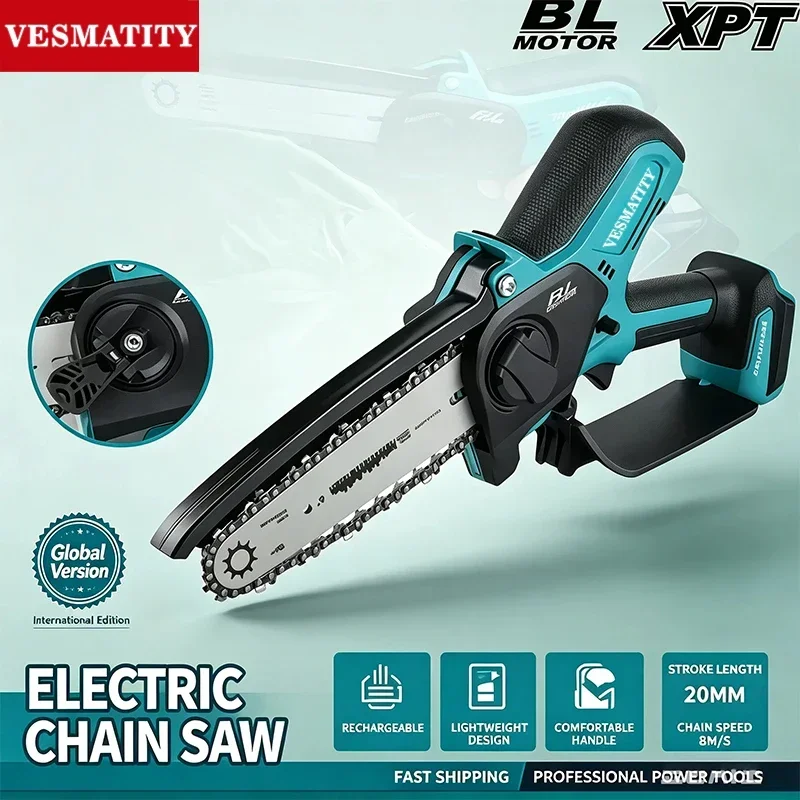 vesmatity-18v-cordless-electric-chainsaw-6-inch-logging-saw-mini-portable-chainsaw-for-makita-18v-20v-battery-pin