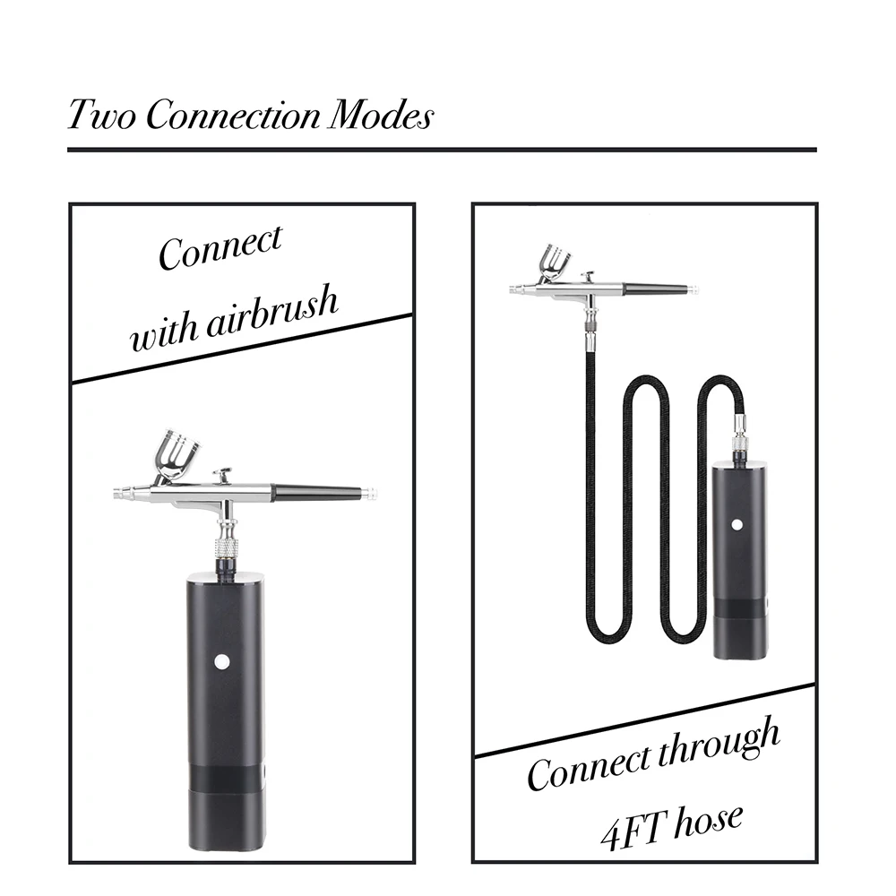 Kit de compresor de aerógrafo de bolsillo inalámbrico, TM80S-131, taza de alta capacidad, presión Psi, nuevo diseño, bomba de arranque automático portátil