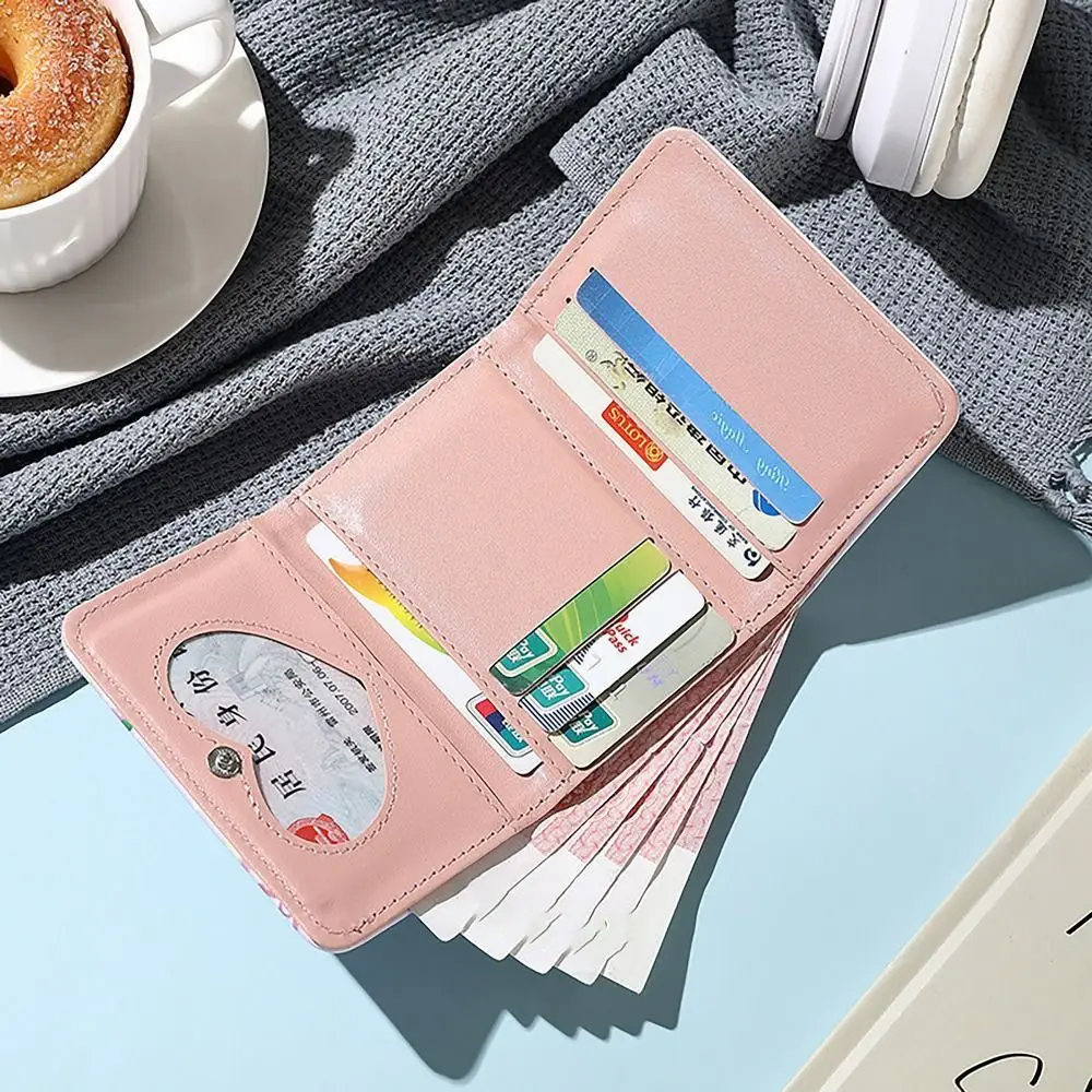 3 pieghe portamonete portamonete INS Style Cute Kitten Dog Credit Card Holoder portafoglio in pelle PU portamonete portamonete bel regalo