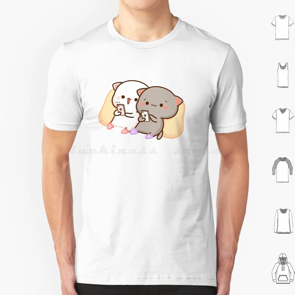 Peach And Goma Cute Couple Cats T Shirt 6xl Cotton Cool Tee Peach And Goma Peach Goma Cats Couple Love Relationship Cute Love