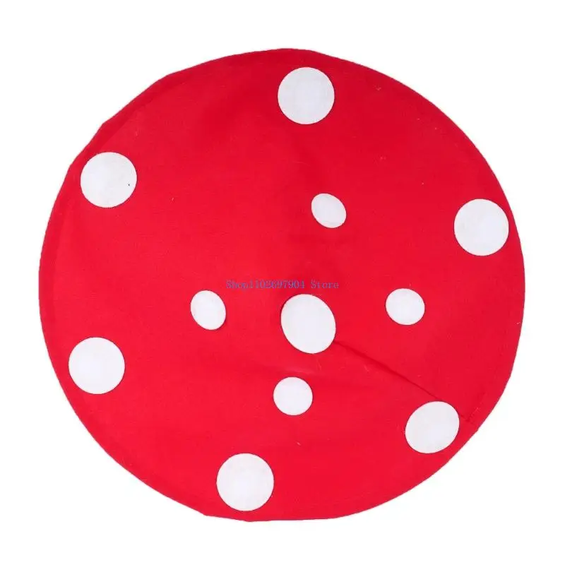 N7YF Popular Mushroom Hat For Costume Enthusiasts with Lace Trim Design For Parties Cosplay Event Photography Headpiece