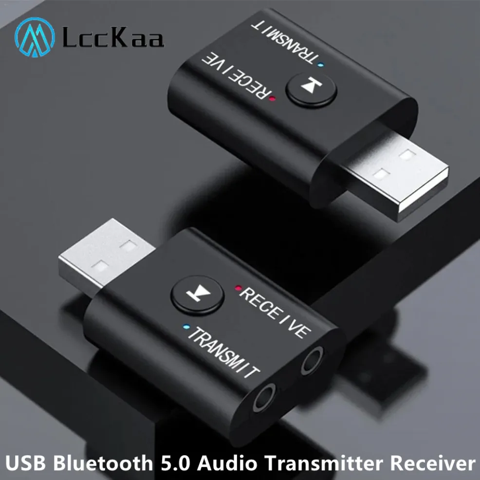 USB Bluetooth Adapter 5.0 For Wireless Speaker Audio Mouse Bluetooth Dongle USB Adapter 2 in 1 Bluetooth Receiver Transmitter