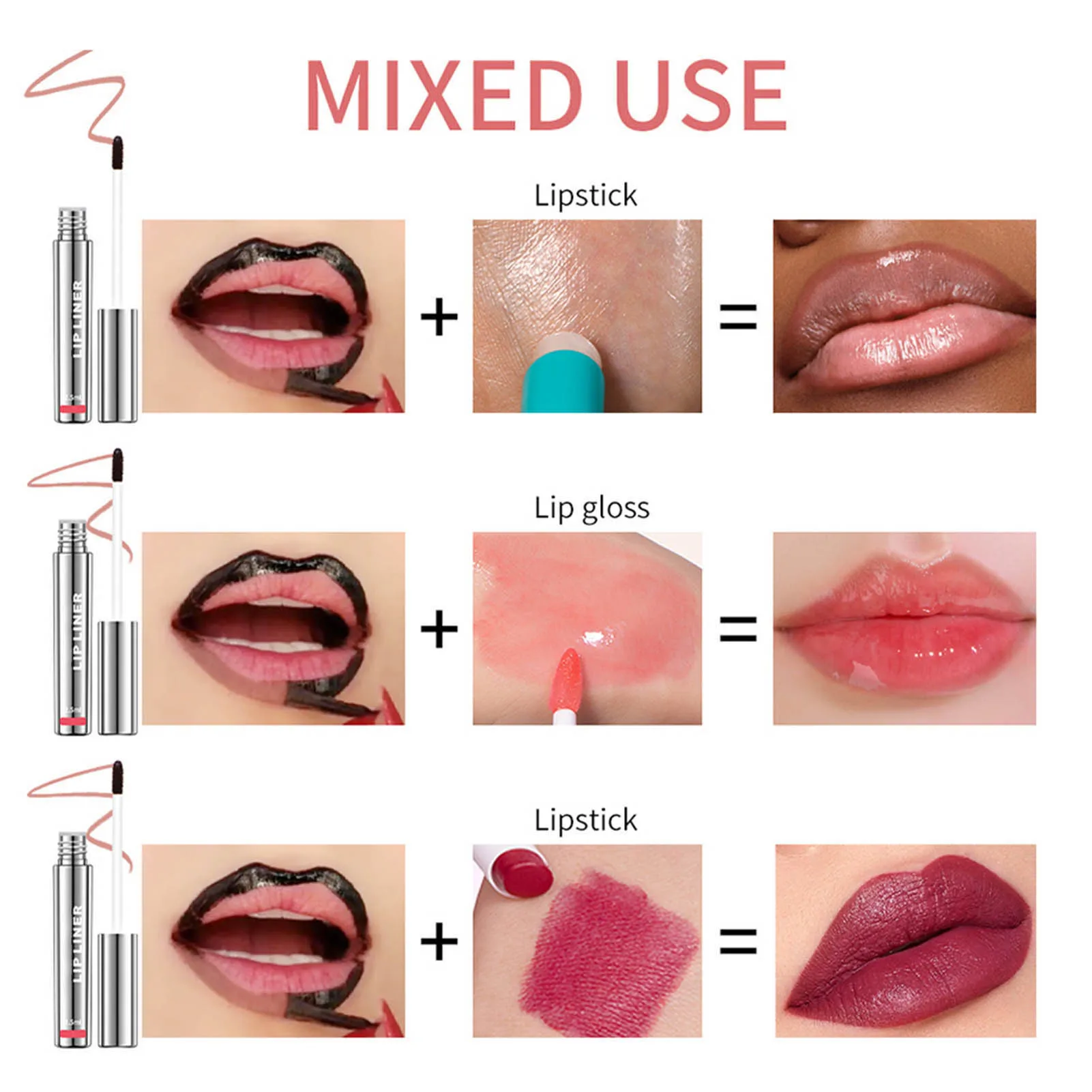 Peel-Off Matte Velvet Lip Liner Pen Matter, nie trocknender Lip Liner Lippenstift für den täglichen Gebrauch im Alltag