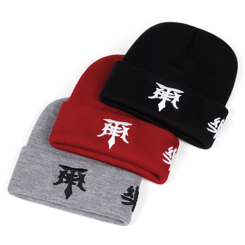 2026 New Knitted Hat T Embroidered Bean Hat Street Hip Hop Skateboarding Hat Outdoor Daily Decorative Hat Unisex Borderless Hat