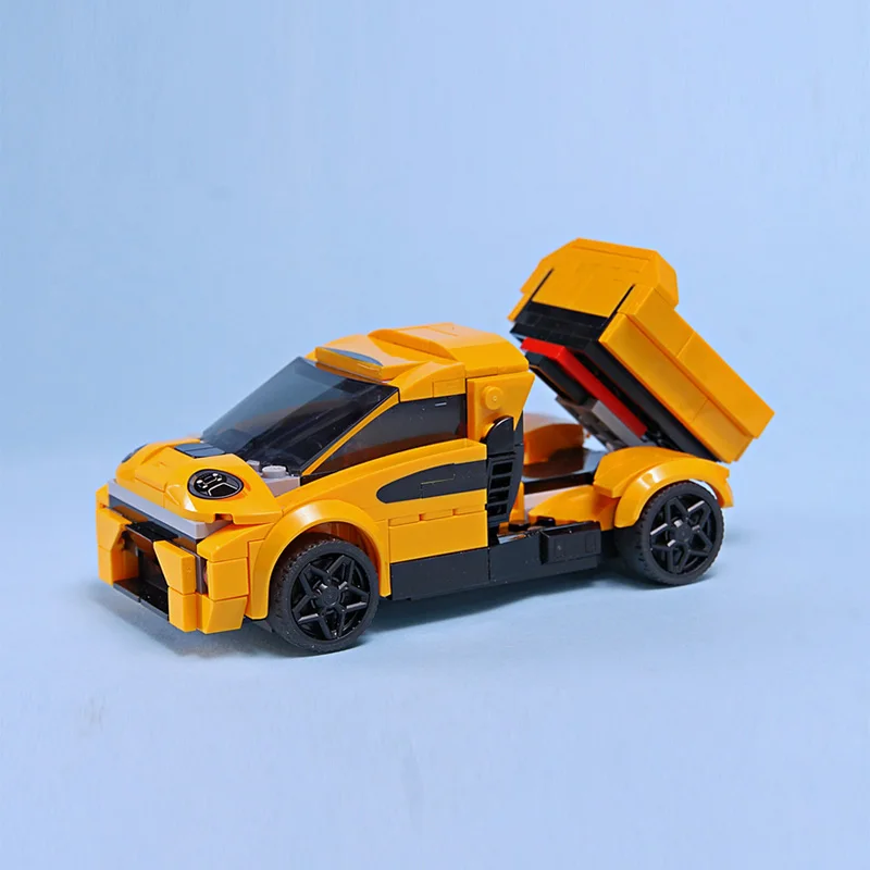 مدينة نموذج سيارة MOC قوالب بناء شاحنة قلابة الشحن الصفراء وحدات التكنولوجيا الأطفال هدايا العيد تجميع اللعب البدلة #2