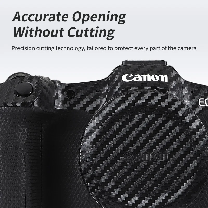 Naklejka na aparat Canon EOS R8 z włókna węglowego tekstury 3M materiał naklejki scratch-odporna ochrona