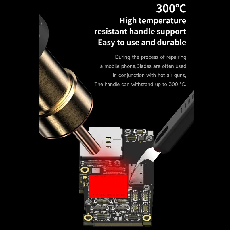 Zintegrowany zestaw ostrzy do usuwania kleju MECHANIC z uchwytem Quick Edge 7. Wielofunkcyjny układ scalony CPU. Narzędzie do odśluzowania i naprawy