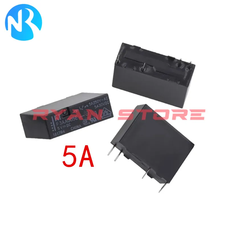 5PCS 100% New Original Power Relay F3AA005E F3AA012E F3AA024E 3A 5A 250VAC MYAA005D MYAA024D DC5V 12V 24VDC 4Pin