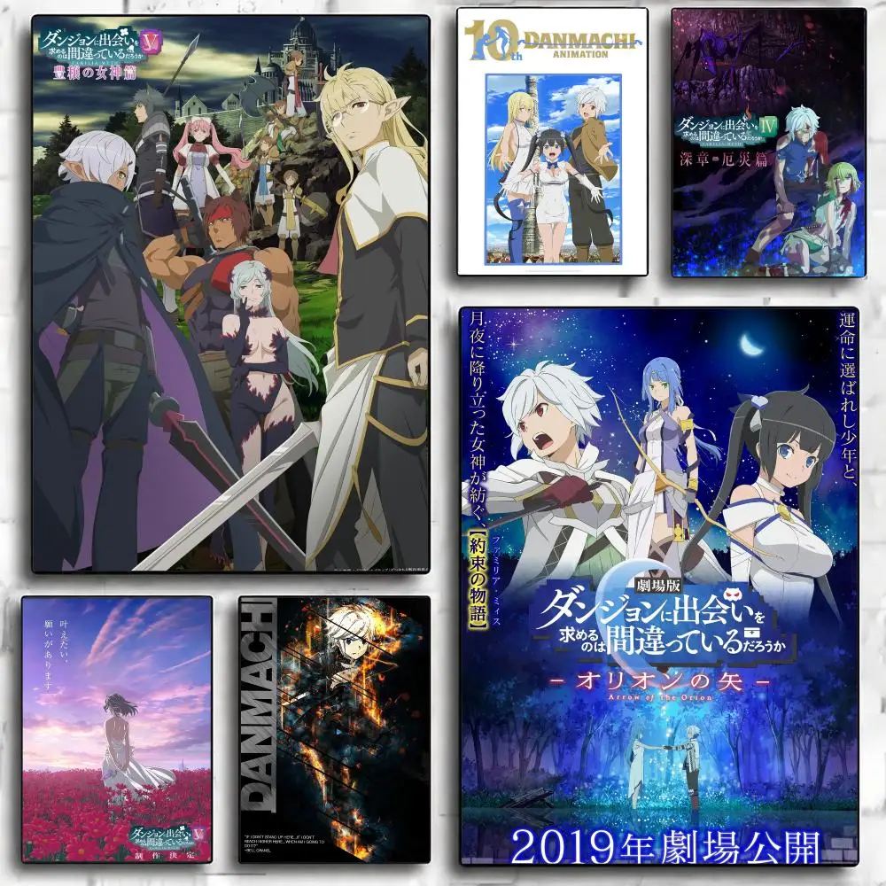anime D-Danmachi-I Poster Minimalist Wall Sticker for Cafe Office Bar Home Decor and Gift