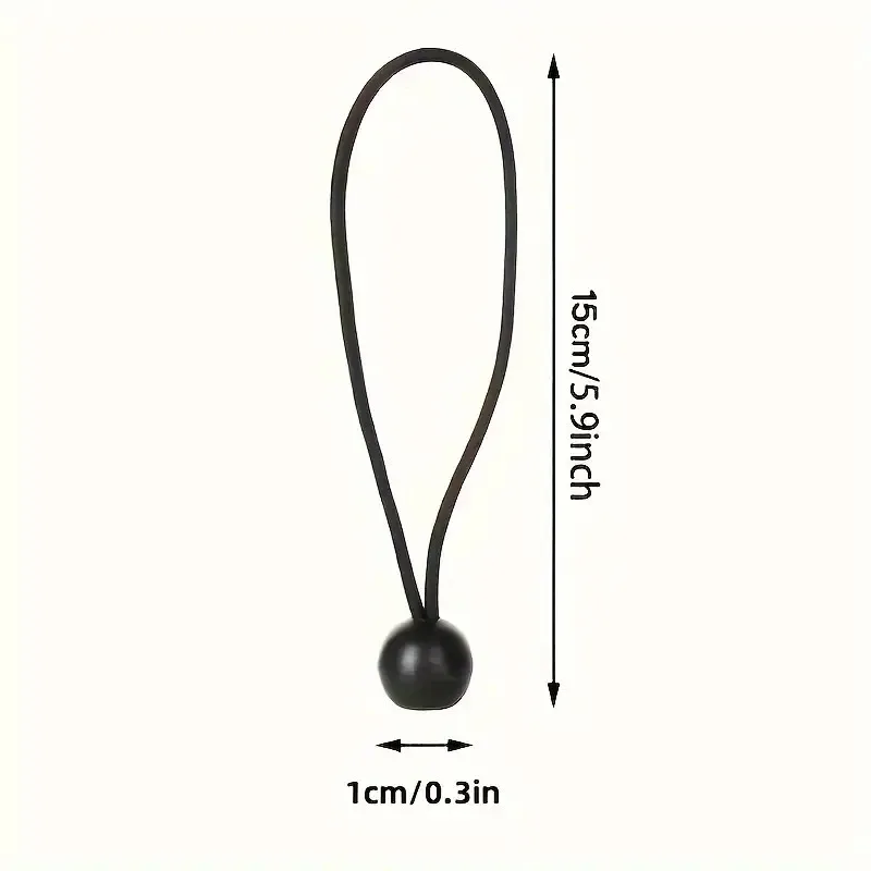 

1pcs Durable Nylon Bungee Cords with Plastic Balls Tensile Strength, All-Season Outdoor Camping Tent Clamps for Secure Storage And Fixing, Camper Additions