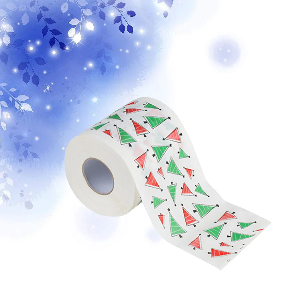 Kerstboom Tissue Roll Santa Gedrukt Keuken Badkamer Papieren Handdoek Kerst Tafel Tissue Voor Home Party Decor